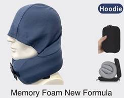 Easy Nap Pocket Pillow, Chin Support Hoodie, Pewter Grey, Big
